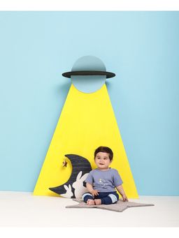 Mi Arcus - Baby Boy Glow In The Dark Galaxy Print T-Shirt