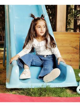 Mi Arcus - Baby Girls Flare Fit Denim Blue