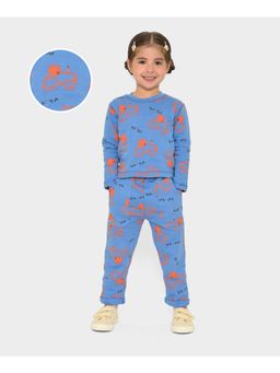 Mi Arcus - Fleece Sweatshirt with Pyjama for Kids Blue (Set of 2)