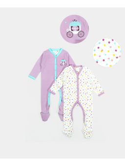 Mi Arcus - Baby Girl Comfy Knitted Sleep Suit Unicorn (Pack of 2)