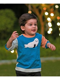 Mi Arcus - Frosty'z Unisex Blue Seal Knitted Sweater