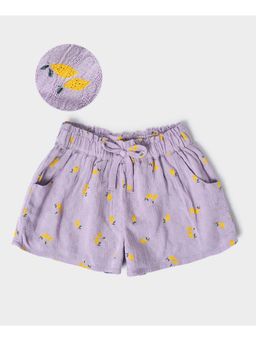 Mi Arcus - Girls Conversational Printed Regular Fit Mid-Rise Cotton Regular Shorts