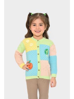 Mi Arcus - Girls Colorblocked Multi-Color Sweater