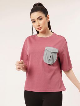 Clovia - Active Sports and Gym Wear T-Shirt with Moisture-Wicking Fabric