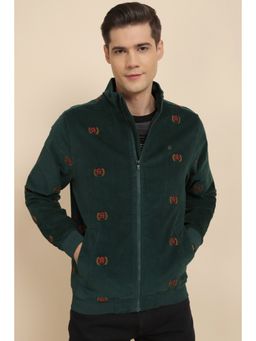 Allen Solly - Men Green Print Full Sleeves Casual Jacket