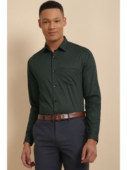 Allen Solly - Men Green Slim Fit Print Full Sleeves Formal Shirt