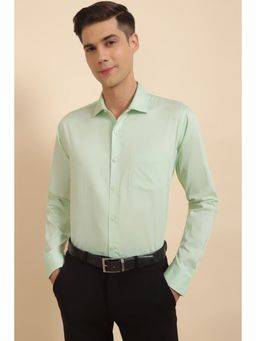Allen Solly - Men Green Slim Fit Solid Full Sleeves Formal Shirt