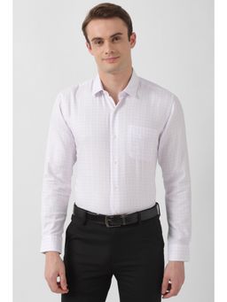 Peter England - Men White Regular Fit Full Sleeves Formal Shirt