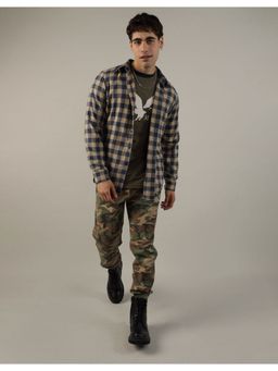 American Eagle - Men Beige Slim Fit Everyday Button-Up Shirt