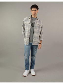 American Eagle - Men Grey Super Soft Flannel Shirt