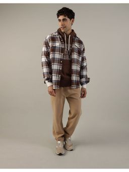 American Eagle - Men Brown Super Soft Flannel Shirt