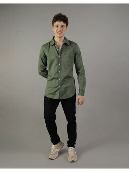 American Eagle - Men Green Slim Fit Everyday Button-Up Shirt