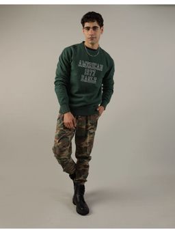 American Eagle - Men Green Super Soft Icon Graphic Crew