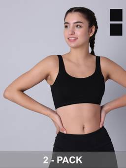 Sillysally - Black Padded Bra (Pack of 2)