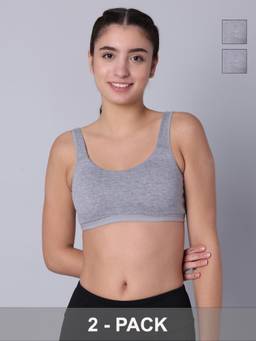 Sillysally - Grey Padded Bra (Pack of 2)