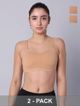 Sillysally - Skin Padded Bra (Pack of 2)