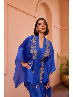 ISHA GUPTA TAYAL - Blue Embellished Naazni Top