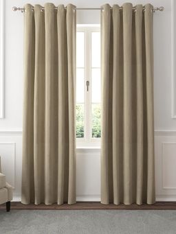 GM - 7 Feet Textures Grommet Room Darkening Door Curtain Panel (Set of 2)