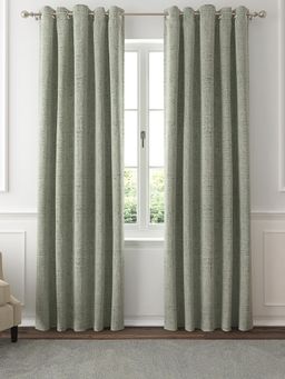 GM - 7 Feet Textures Grommet Room Darkening Door Curtain Panel (Set of 2)