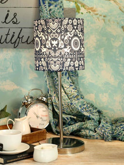 Green Girgit - Metal Chrome Finish with Multicolour Animal Tribe Lamp