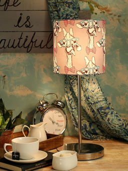 Green Girgit - Metal Chrome Finish with Multicolour Teasing Giraffe Lamp