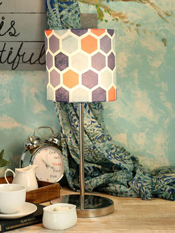 Green Girgit - Metal Chrome Finish with Multicolour Hexa Lamp