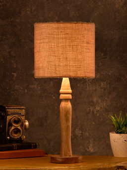 Green Girgit - Round Lamp with Jute Shade