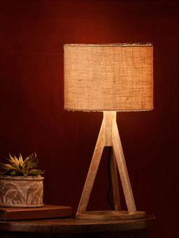 Green Girgit - Jute Trio Wooden Lamp