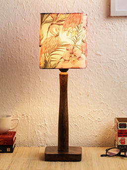 Green Girgit - Pink Flamingo Wooden Lamp