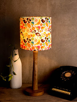 Green Girgit - Colourful Birds Wooden Lamp