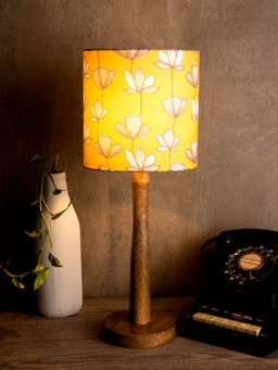 Green Girgit - Mustard Flora Wooden Lamp