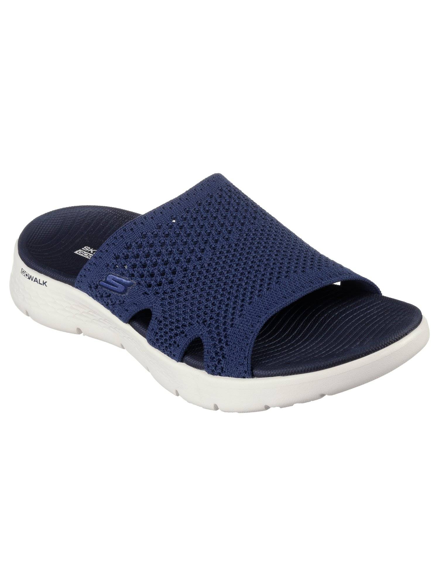 skechers sandals navy blue