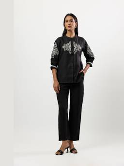 Linera - Black Embroidered Co-Ord Sets