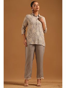 Soch - Grey Printed Collar Neck Co-ord Sets