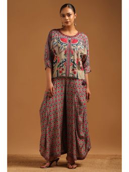 Soch - Beige Printed Round Neck Co-ord Sets