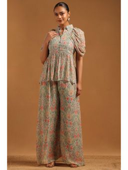 Soch - Grey Printed Collar Neck Co-ord Sets