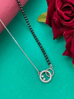 Digital Dress Room - Modern Silver Short Mangalsutra