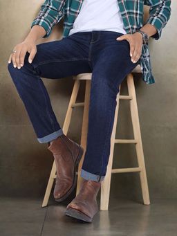 Lee - Men Blue Travis Slim Tapered Fit Mid Rise Jeans