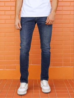 Lee - Men Blue Bruce Skinny Fit Mid Rise Light Fade Jeans