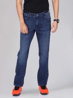Wrangler - Men Blue Millard Regular Fit Mid Rise Light Fade Jeans