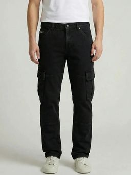 Lee - Men Black Rodeo Straight Fit Mid Rise No Fade Jeans
