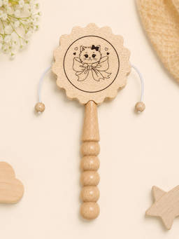 Mi Arcus - Wooden Drum Hand Rattle Toy (6 Months)