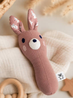Mi Arcus - Cotton Bunny Face Rattle Soft Toy (0-24 Months)