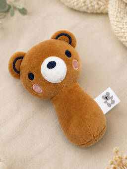 Mi Arcus - Bear Face Rattle Soft Toy (0-24 Months)