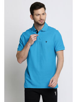 Van Heusen Innerwear - Men Athleisure Colour Fresh & Quick Dry Polo T-Shirt - Blue