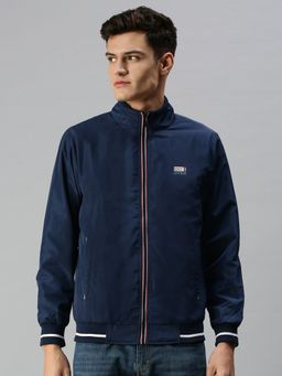 SHOWOFF - Men Casual Solid Blue Jacket