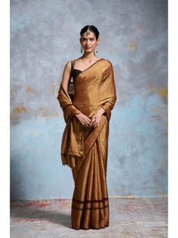 Dressfolk - Handloom Antique Gold Tissue Saree with Unstitched Blouse