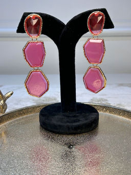 BEAUTY SPOT JEWELLERY - Purple 3 Tier Danglers