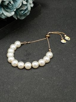 Stol'N - Stolen Gold Toned White Pearl Bracelet