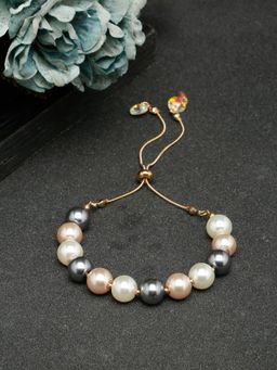 Stol'N - Stolen Gold Toned Multi Coloured Pearl Bracelet